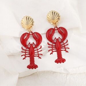 Red Lobster Dangle Earrings